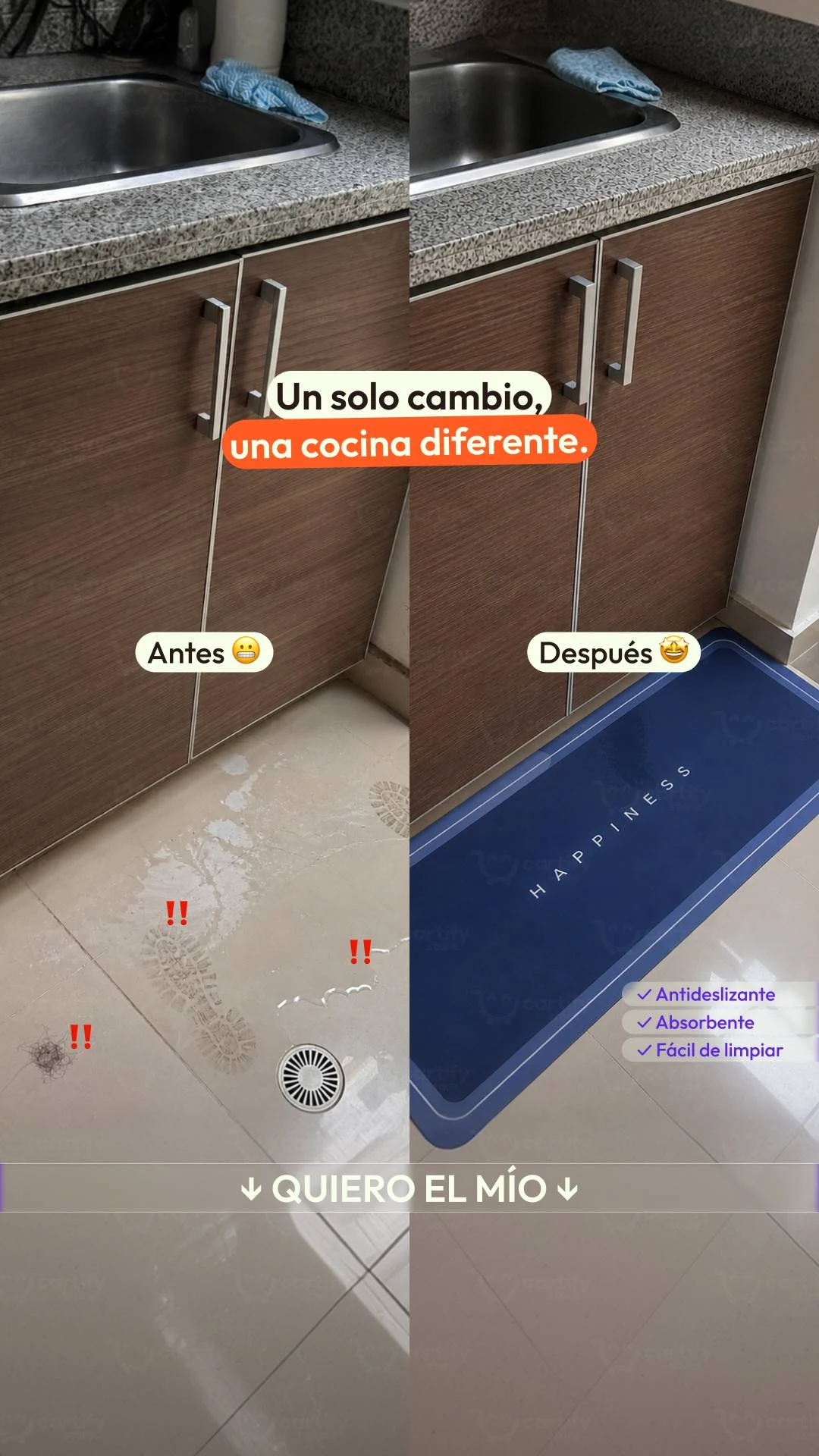 AD Abr Tapete antideslizante Antes y Después